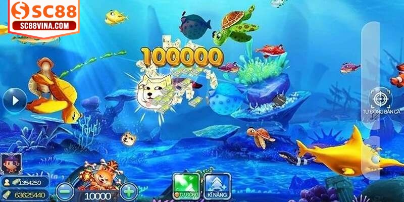 Ưu tiên hạ gục cá nhỏ và cá bơi lẻ để tối ưu cơ hội kiếm thưởng