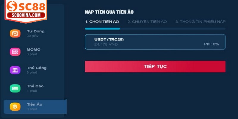 Truy cập vào website hoặc mở ứng dụng app ví điện tử đơn giản