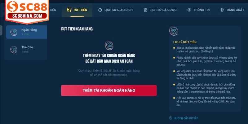 Thiết lập liên kết tài khoản ngân hàng chính chủ theo đúng hướng dẫn